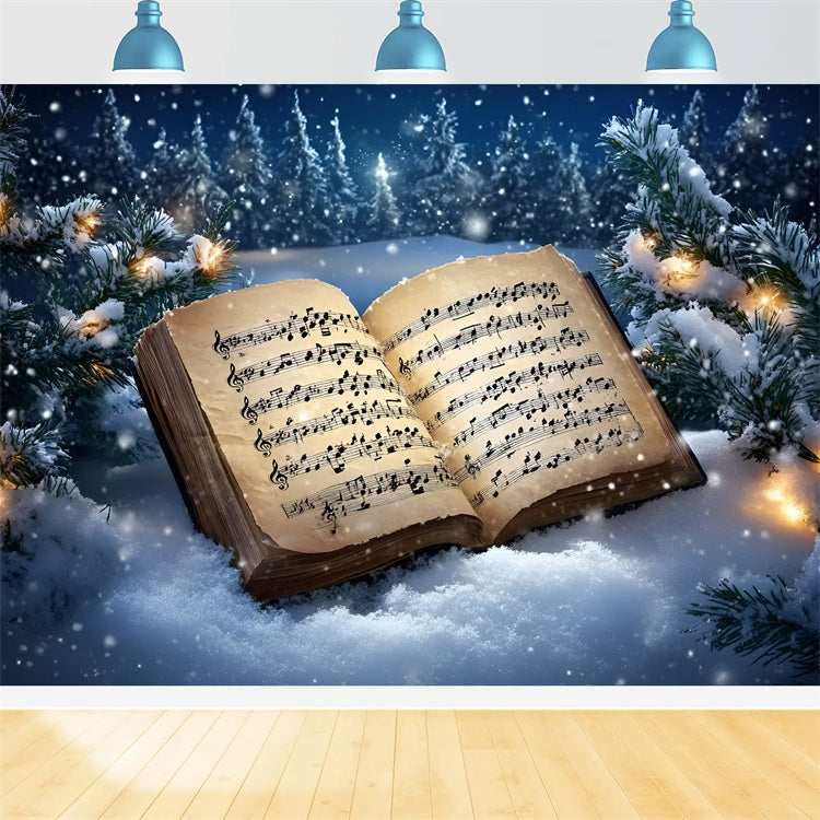 Christmas Backdrops Silent Night Sheet Music Backdrop UK GQ57-20