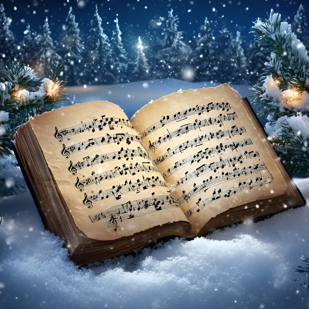 Christmas Backdrops Silent Night Sheet Music Backdrop UK GQ57-20