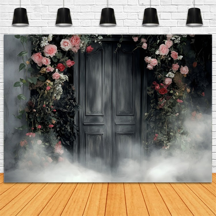 Artistic Backdrop Smoky Floral Muslin Photography Backdrops UK GQ57-200