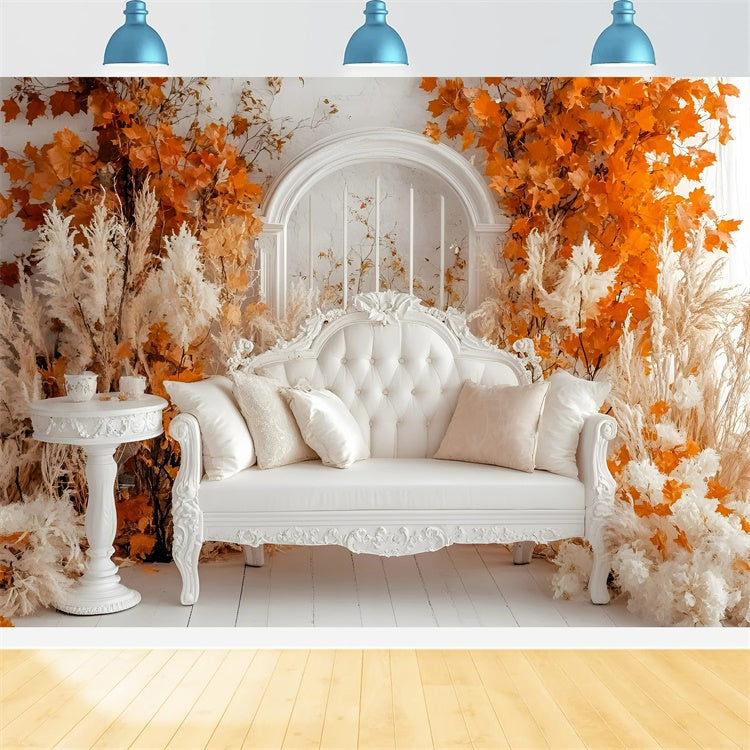 Boho Backdrops Ivory Couch Fall Garden Backdrop UK GQ57-219