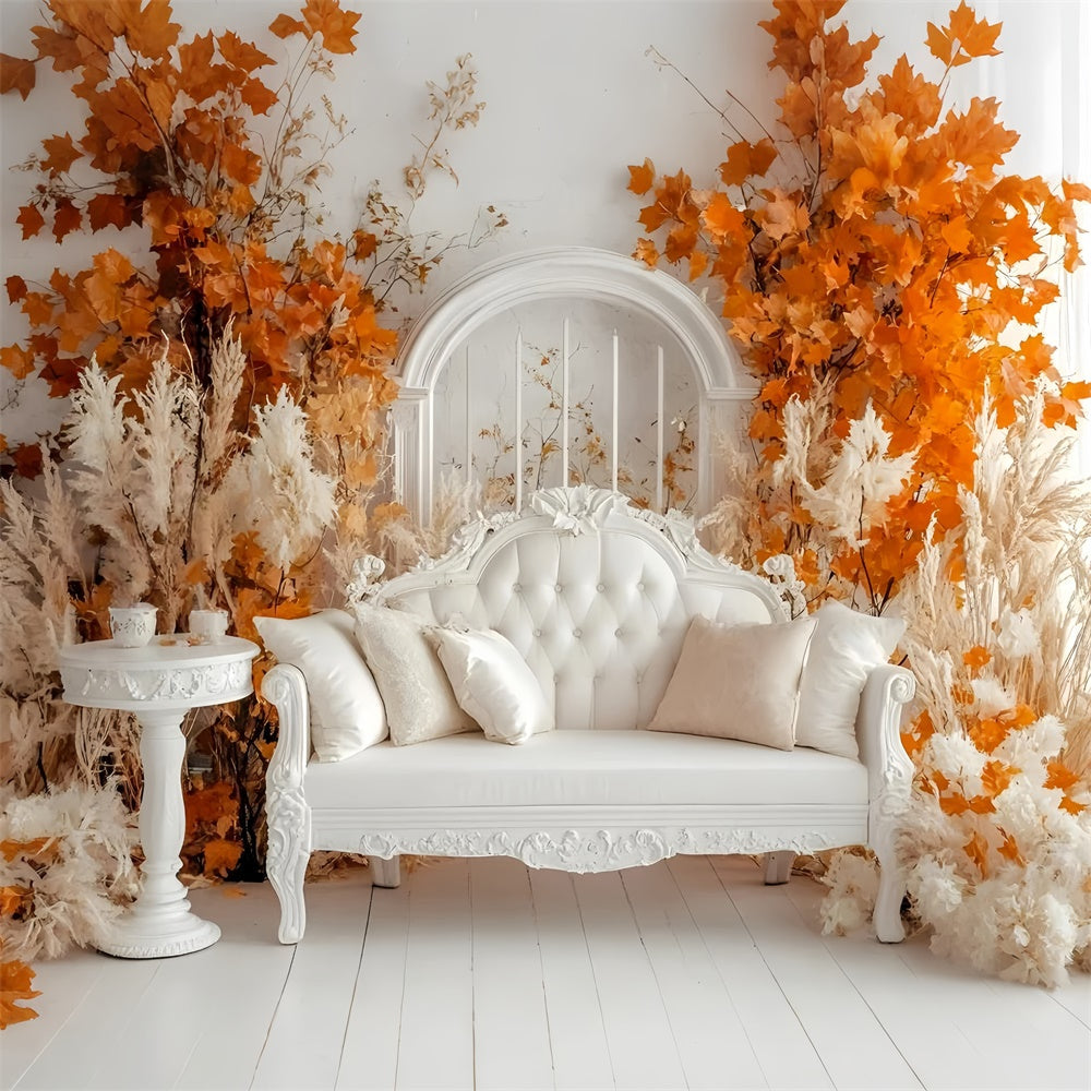 Boho Backdrops Ivory Couch Fall Garden Backdrop UK GQ57-219