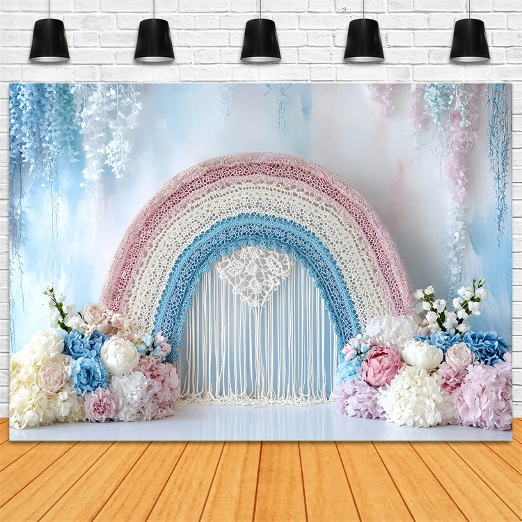 Bohemian Style Backdrop Pastel Dream Lace Arch Backdrop UK GQ57-238