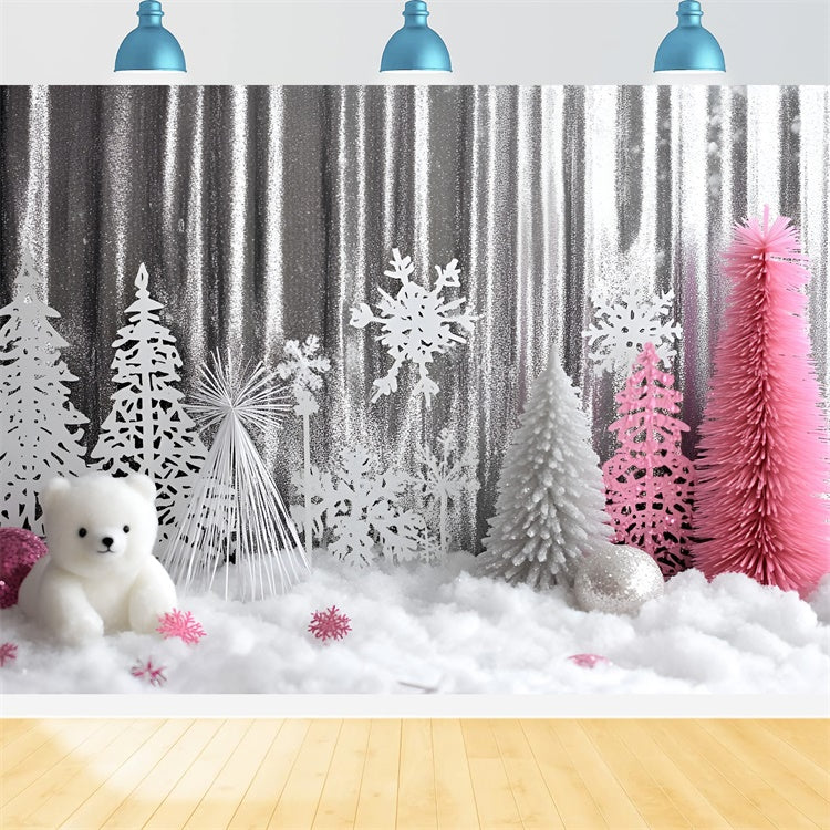 Christmas Photography Backdrops Shiny Winter Whimsy Backdrop UK GQ57-36