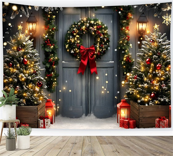 Christmas Photography Backdrops Garland Lights Charm Backdrop UK GQ57-50