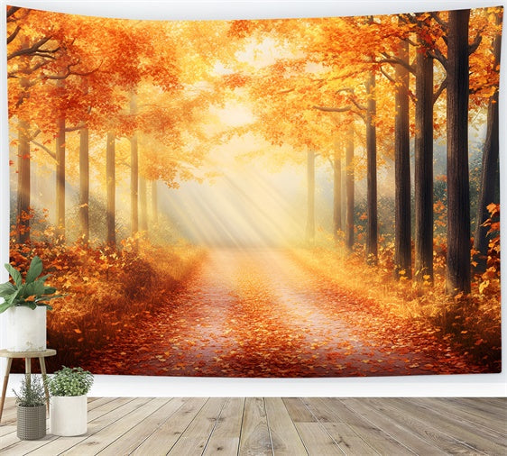 Fall Forest Backdrop Radiant Autumn Glow Backdrop UK GQ57-69