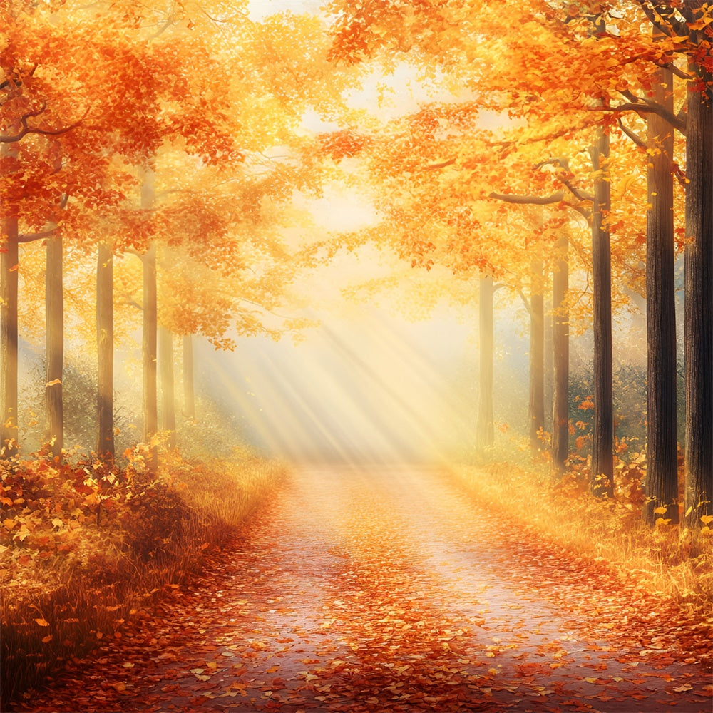 Fall Forest Backdrop Radiant Autumn Glow Backdrop UK GQ57-69