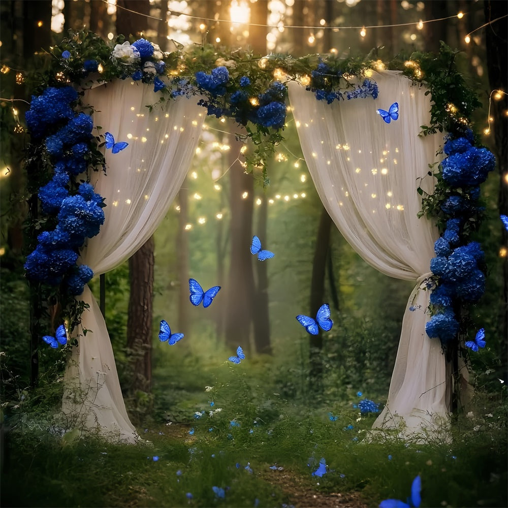 Forest Photo Backdrop Twilight Butterfly Path Backdrop UK GQ57-75