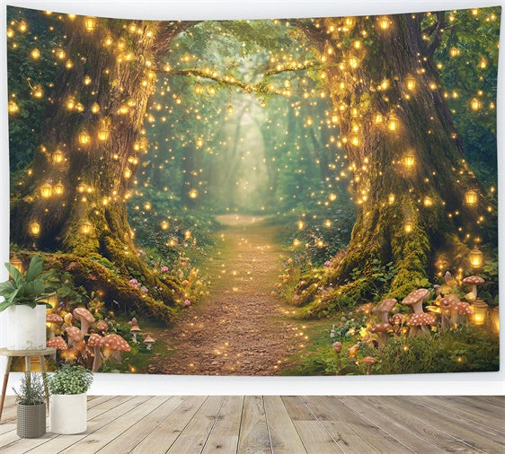 Enchanted Forest Backdrops Lantern Glow Forest Backdrop UK GQ57-77