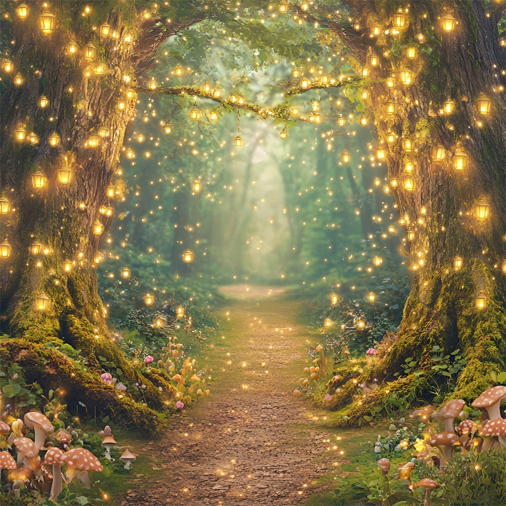 Enchanted Forest Backdrops Lantern Glow Forest Backdrop UK GQ57-77