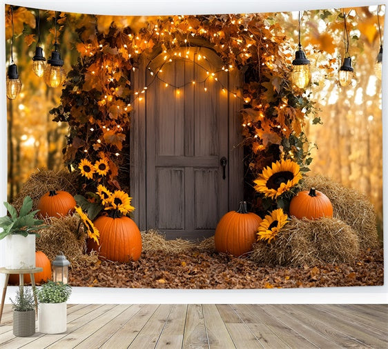 Autumn Photography Backdrops Sunflower Glow Entry Backdrop UK GQ57-93