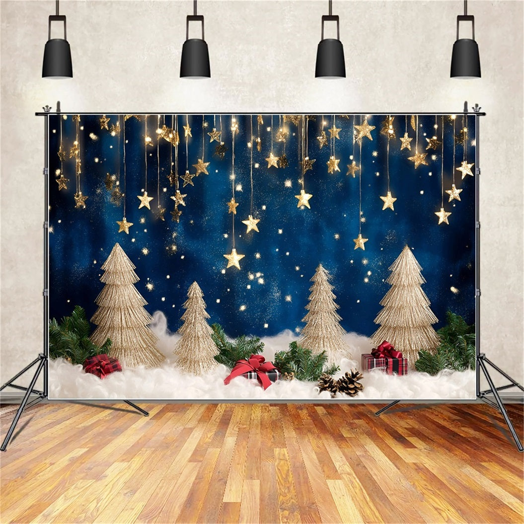 Night Sky Backdrop Sparkling Starfall Holiday Magic Christmas Backdrop Ideas UK GQ58-43