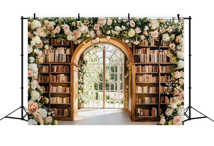School Picture Backdrop Elegant Book Garden Backdrop UK GQ6-121