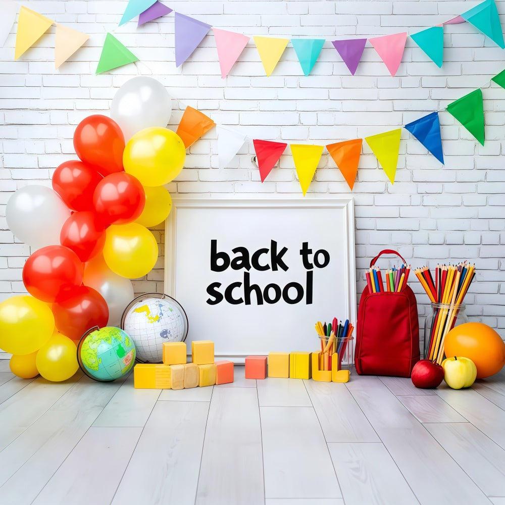 Back To School Backdrops Balloon Pencil Party Backdrop UK GQ6-124