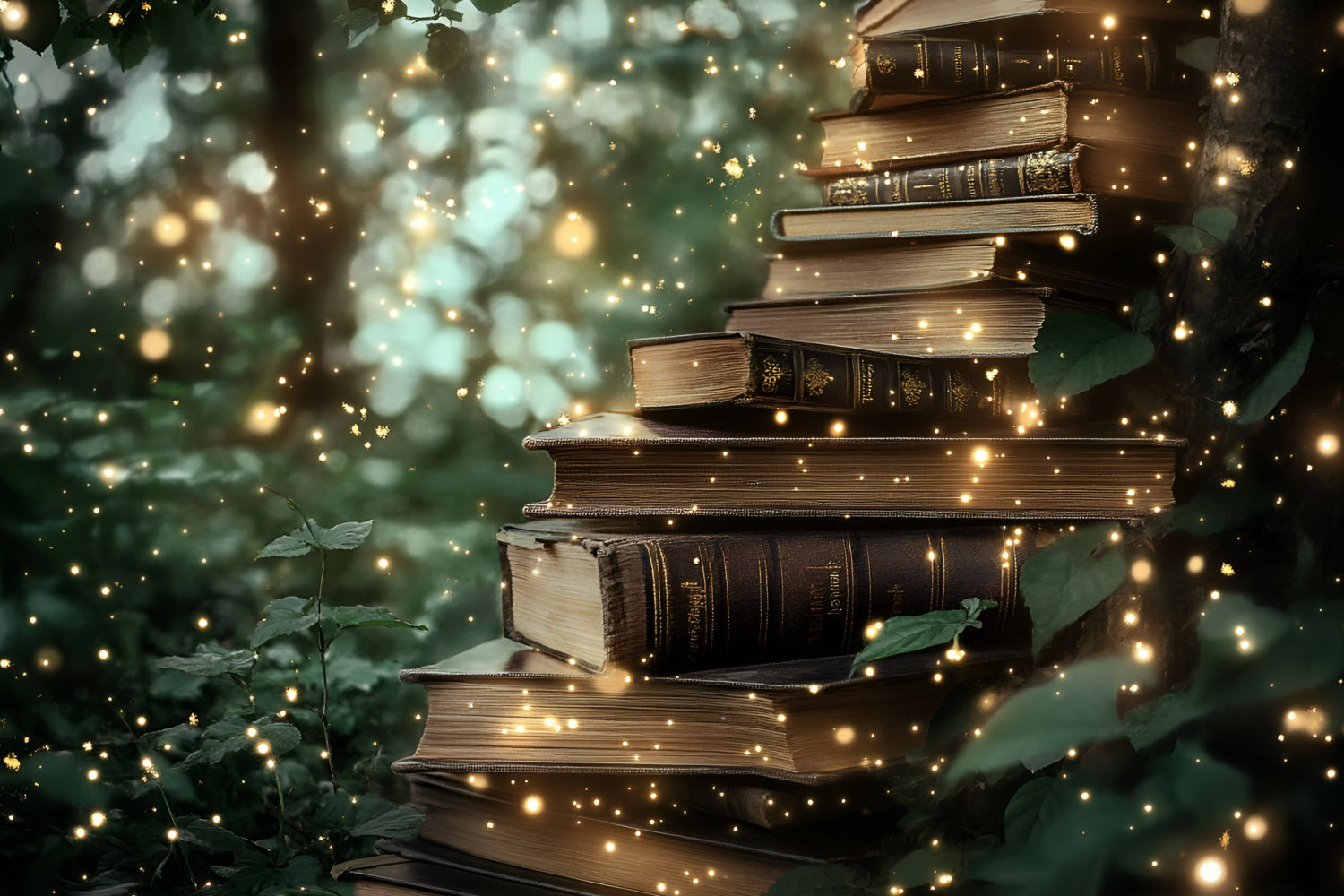 Back To School Backdrop Enchanted Book Glade Backdrop UK GQ6-128