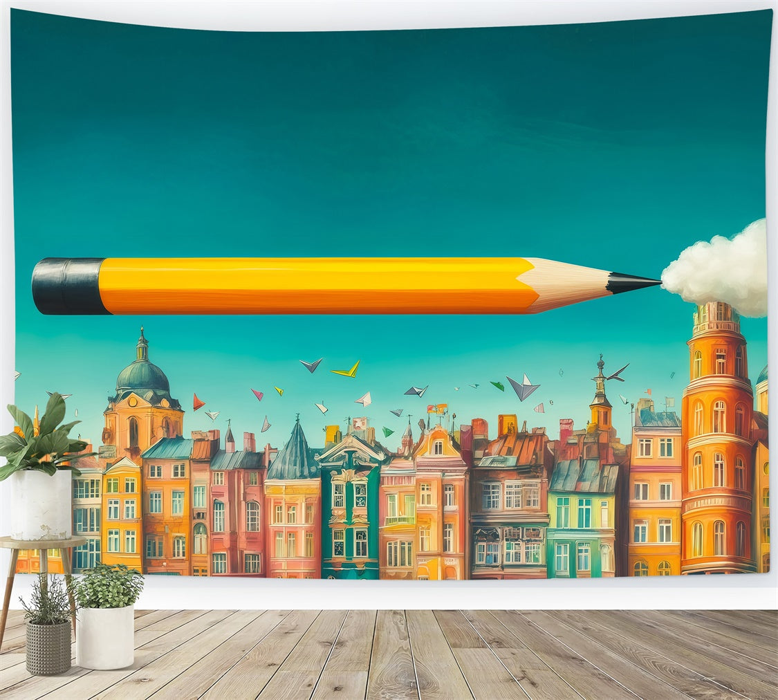 Back To School Backdrop Urban Learning Adventure Backdrop UK GQ6-139