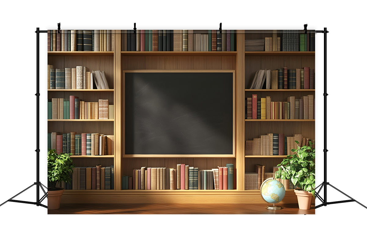 School Picture Backdrop Classic Shelf Scene Backdrop UK GQ6-143