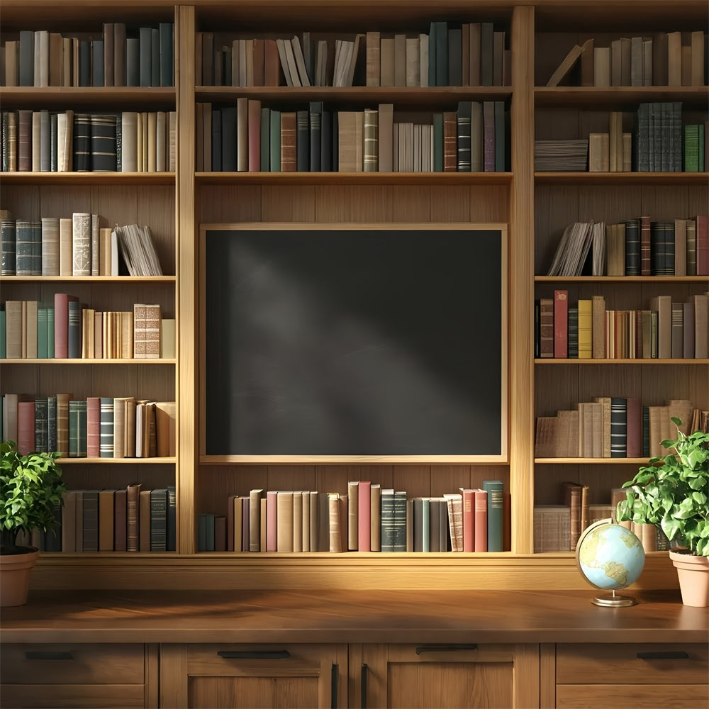 School Picture Backdrop Classic Shelf Scene Backdrop UK GQ6-143