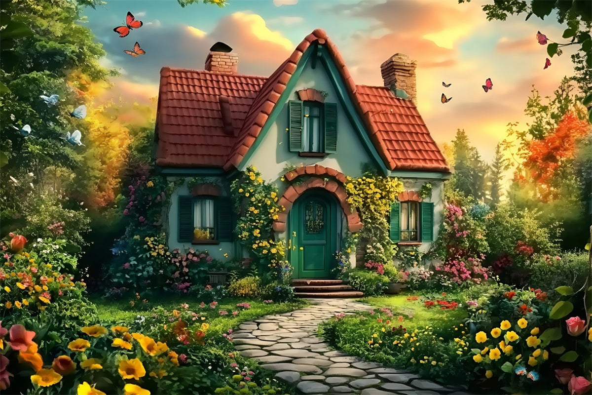 Back To School Backdrops Fairytale Floral Study Backdrop UK GQ6-157