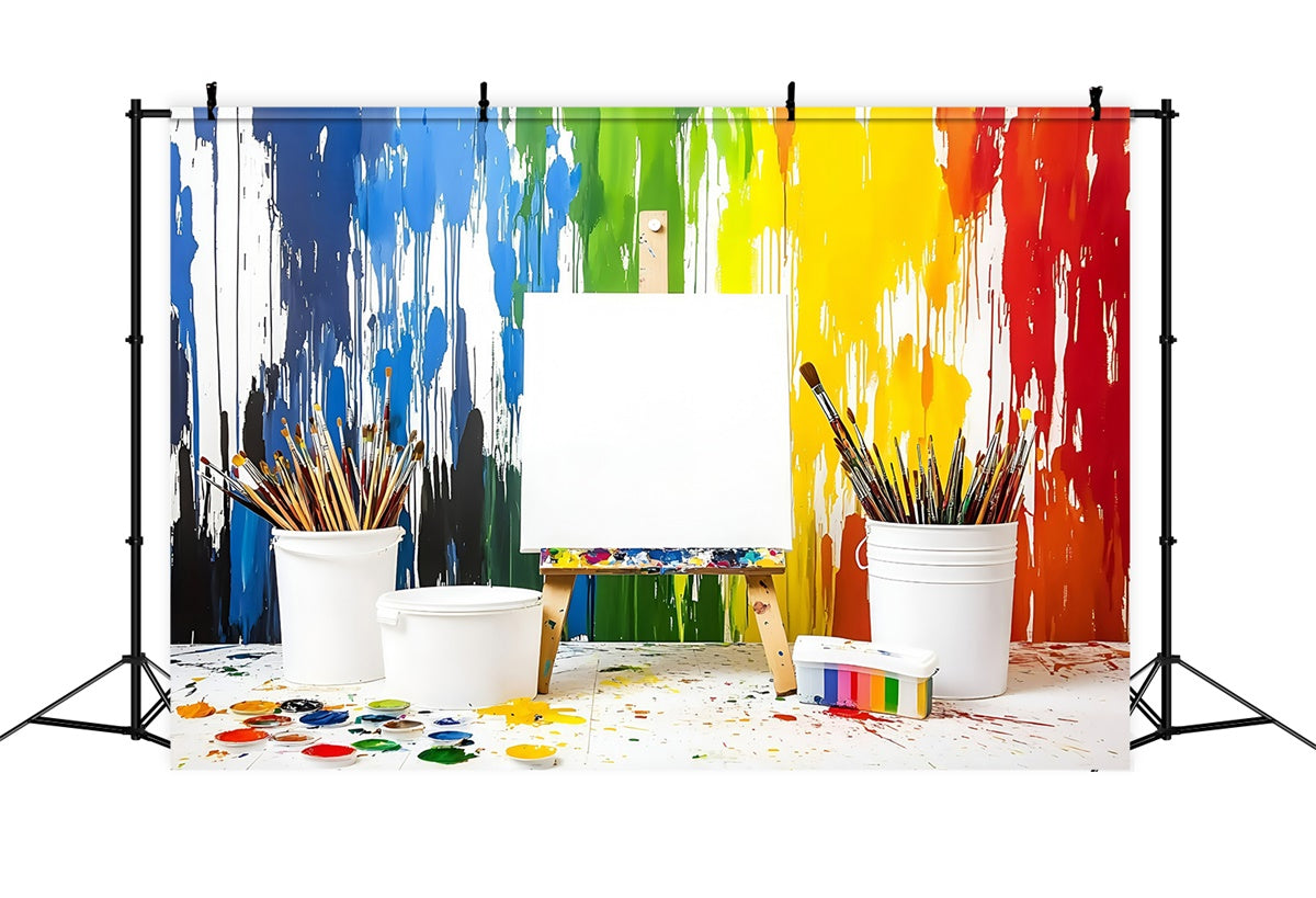 School Picture Backdrop Splash Creativity Art Backdrop UK GQ6-161