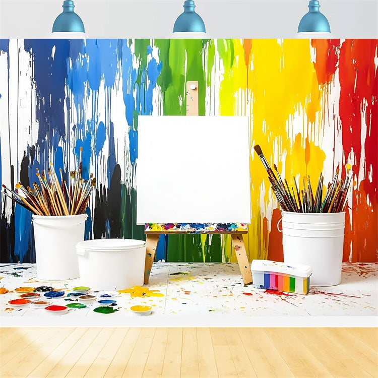 School Picture Backdrop Splash Creativity Art Backdrop UK GQ6-161