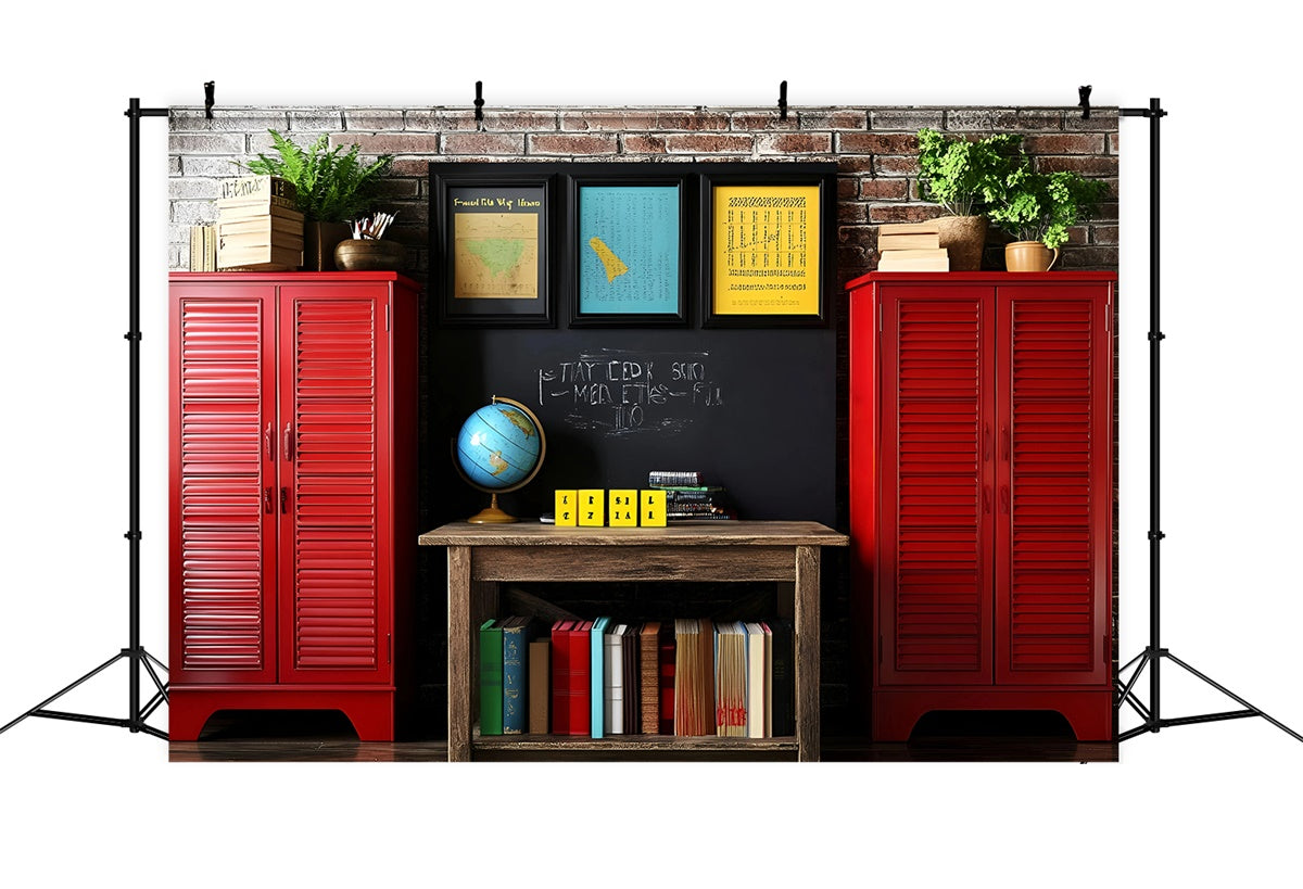 School Picture Backdrop Vintage School Locker Backdrop UK GQ6-168