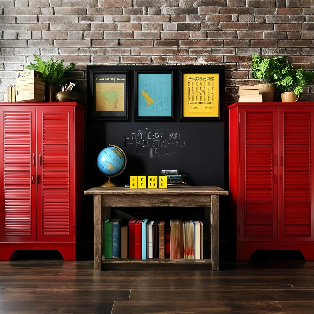 School Picture Backdrop Vintage School Locker Backdrop UK GQ6-168