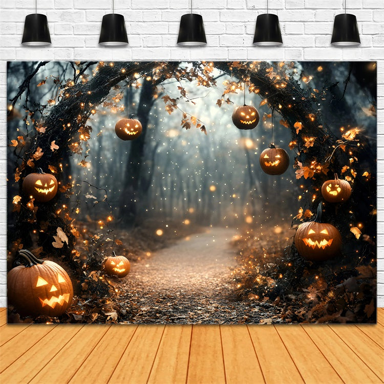 Forest Photo Backdrop Magic Arch Path Halloween Photo Backdrop UK GQ6-193