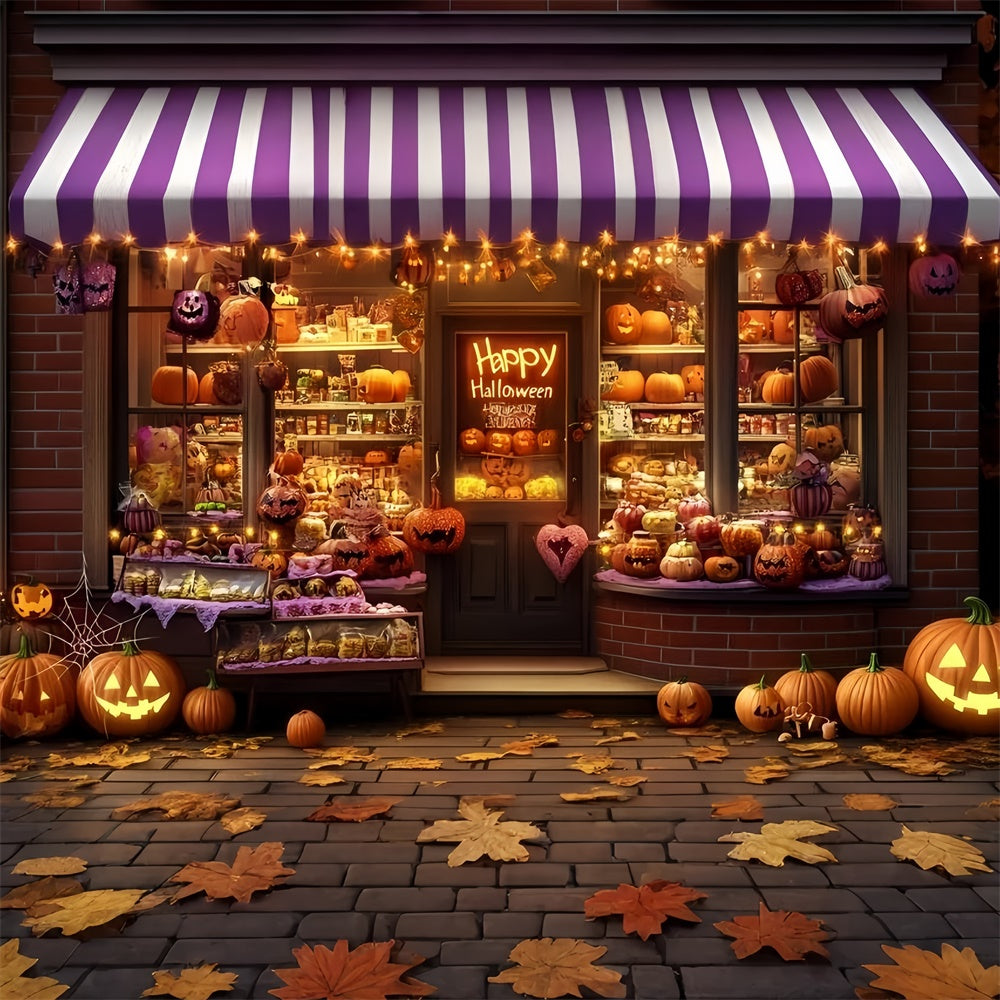 Photography Halloween Backdrop Spooky Pumpkin Window Backdrop UK GQ6-204