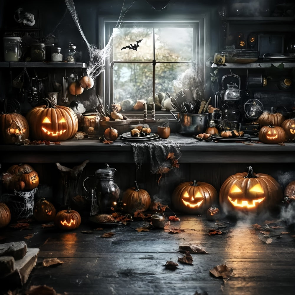 Halloween Picture Backdrop Wicked Kitchen Pumpkin Backdrop UK GQ6-225