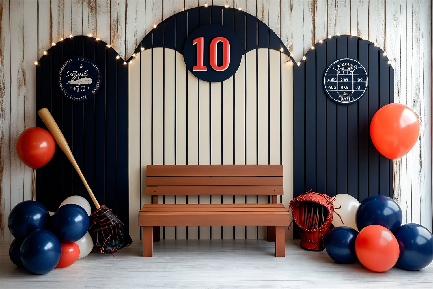 Sports Theme Backdrop Baseball League Balloon Backdrop UK GQ6-254