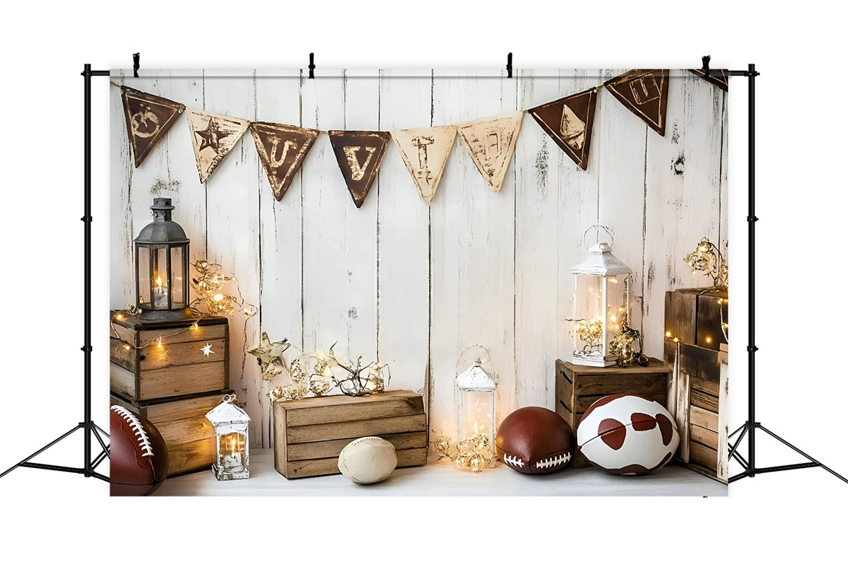 Football Photo Backdrop Rustic Football Bash Backdrop UK GQ6-255