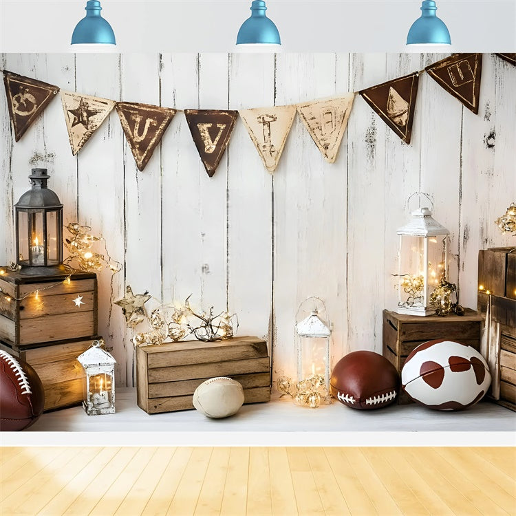 Football Photo Backdrop Rustic Football Bash Backdrop UK GQ6-255