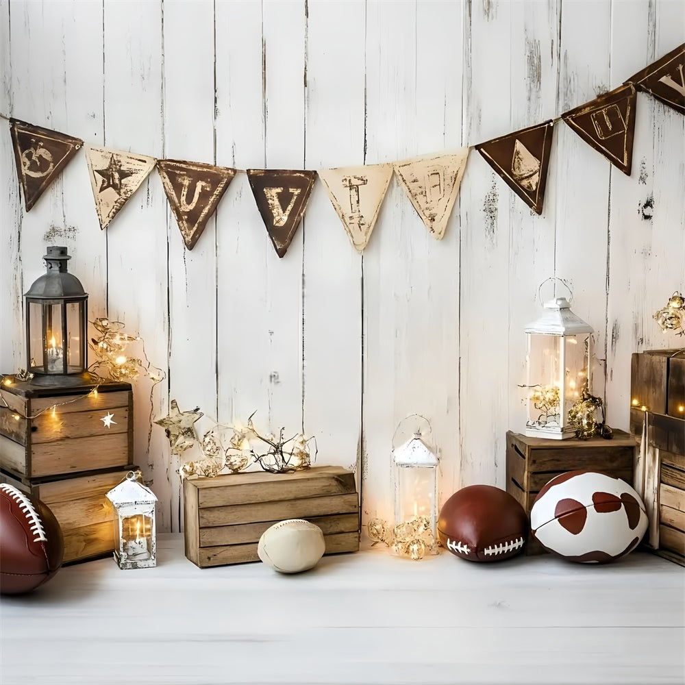 Football Photo Backdrop Rustic Football Bash Backdrop UK GQ6-255