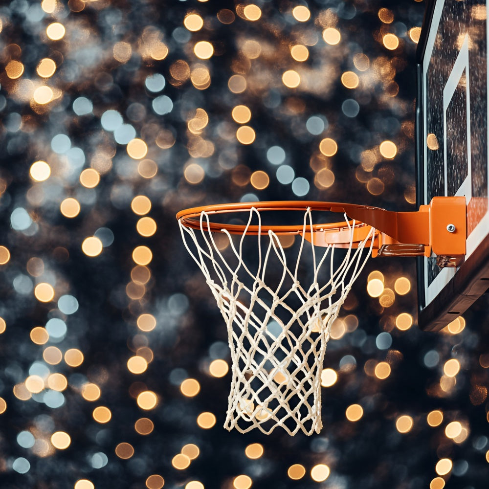 Sports Photo Backdrops Starry Hoops Moment Backdrop UK GQ6-258
