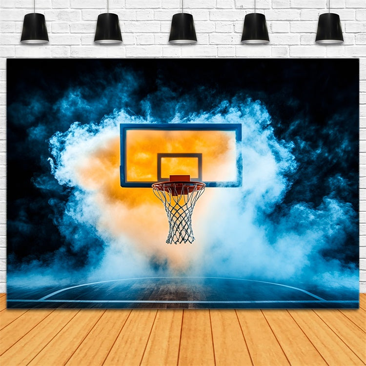 Basketball Backdrops Smoke Court Fantasy Backdrop UK GQ6-273
