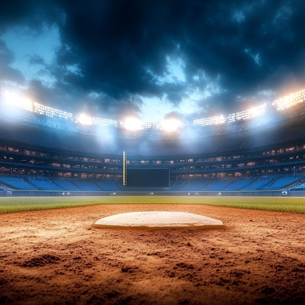 Baseball Field Backdrop Twilight Baseball Stage Backdrop UK GQ6-274