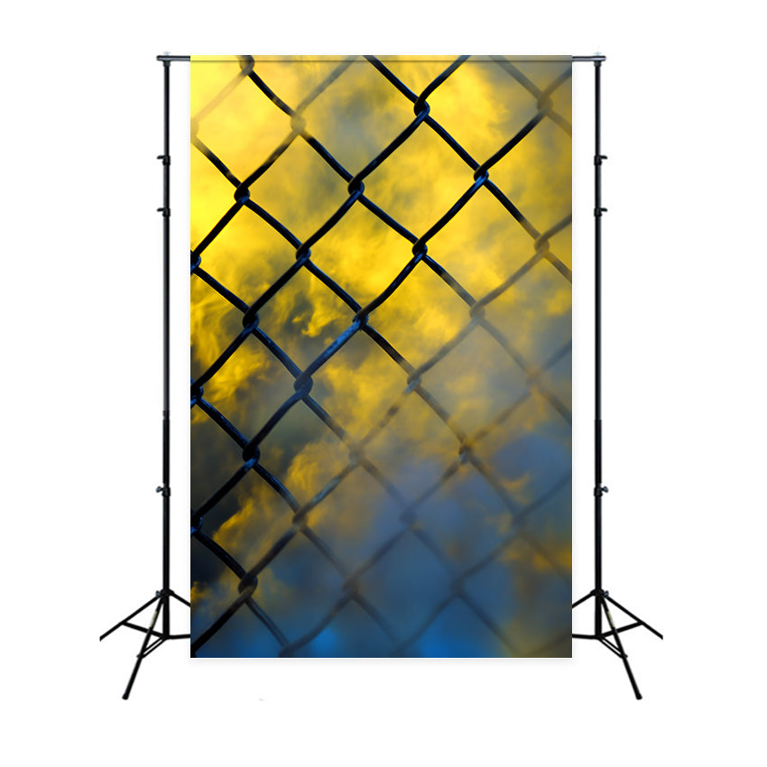 Sports Photo Backdrop Chain Link Arena Mood Backdrop UK GQ6-286