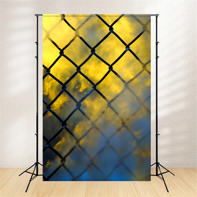 Sports Photo Backdrop Chain Link Arena Mood Backdrop UK GQ6-286