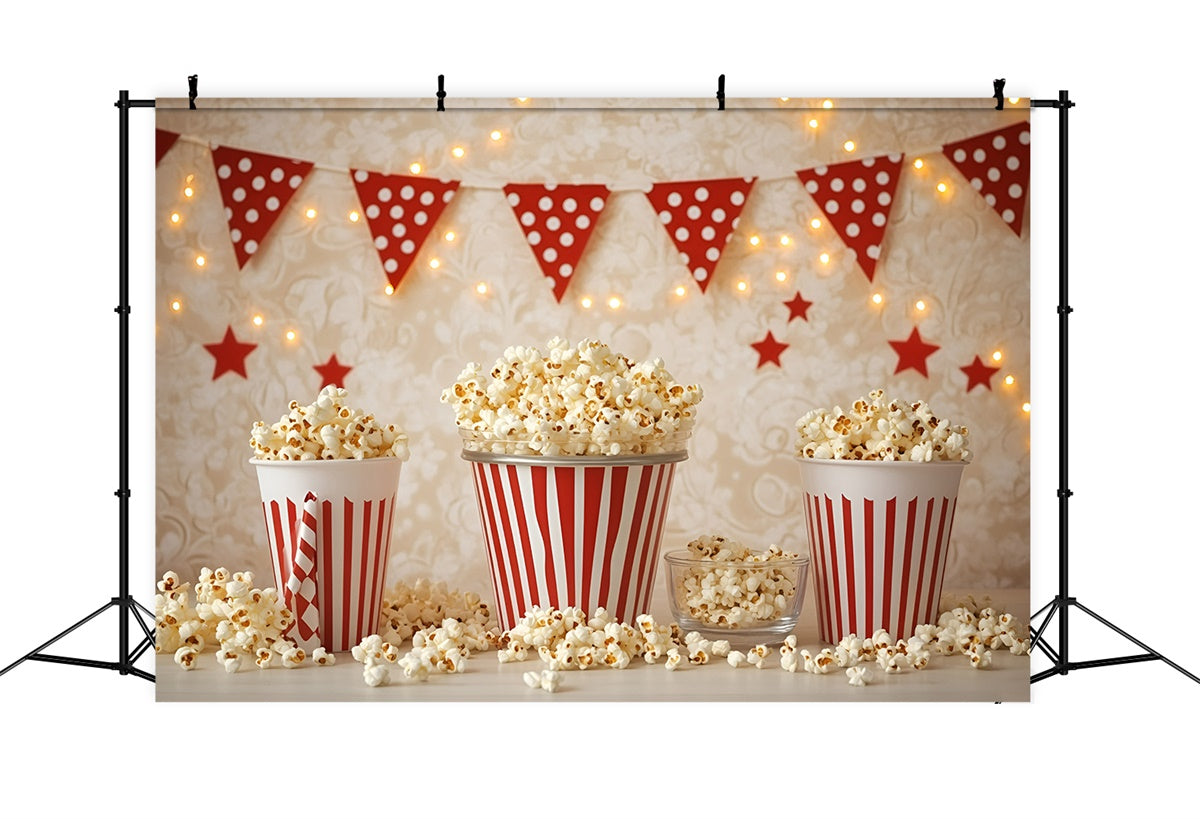 Cake Smash Backdrop Boy Vintage Popcorn Time Backdrop UK GQ6-300