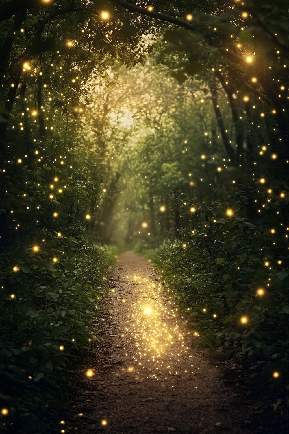 Forest Backdrops Golden Glow Woodland Path Summer Backdrops UK GQ6-65