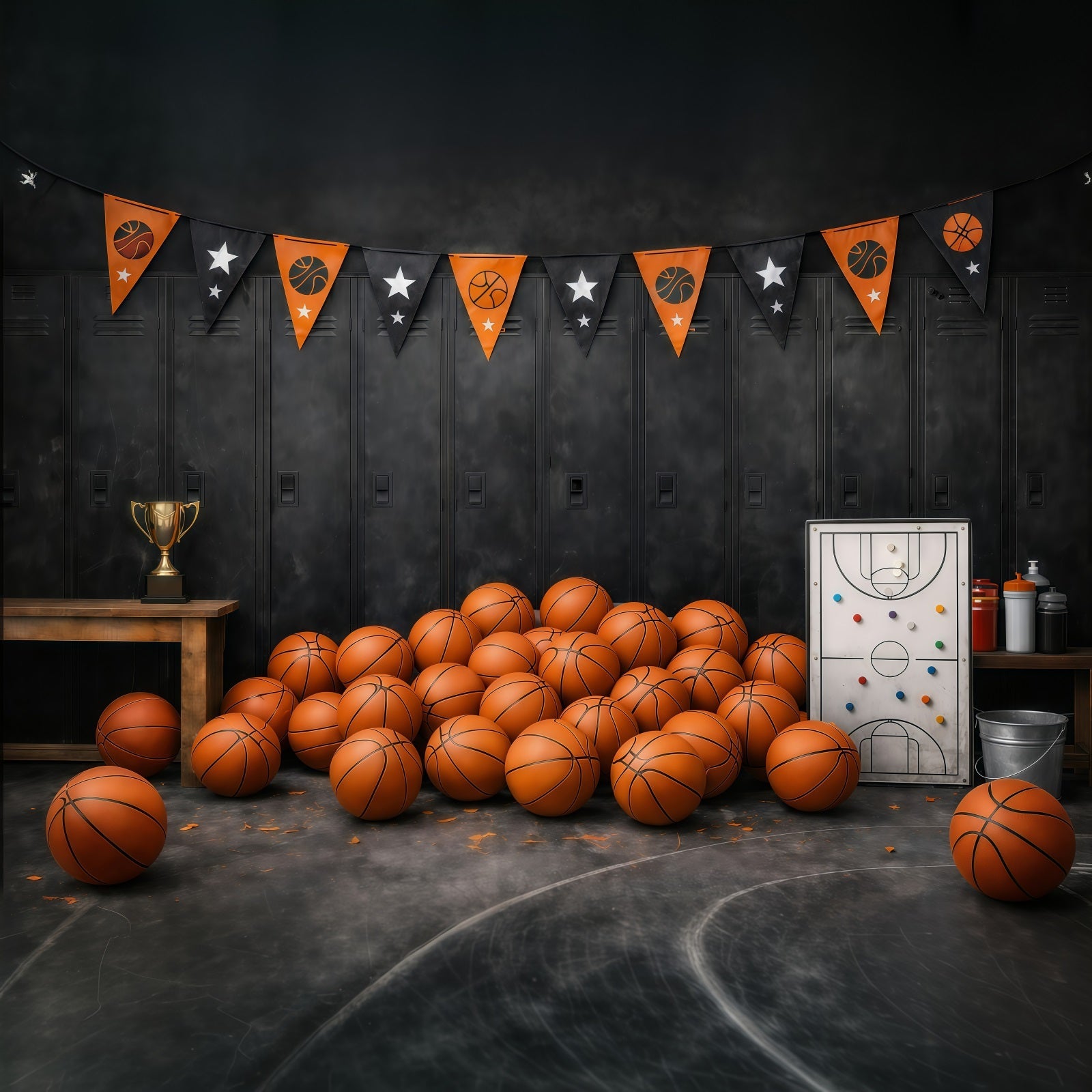 Basketball Backdrops School Locker Room Victory Sports Photo Backdrops UK GQ61-76