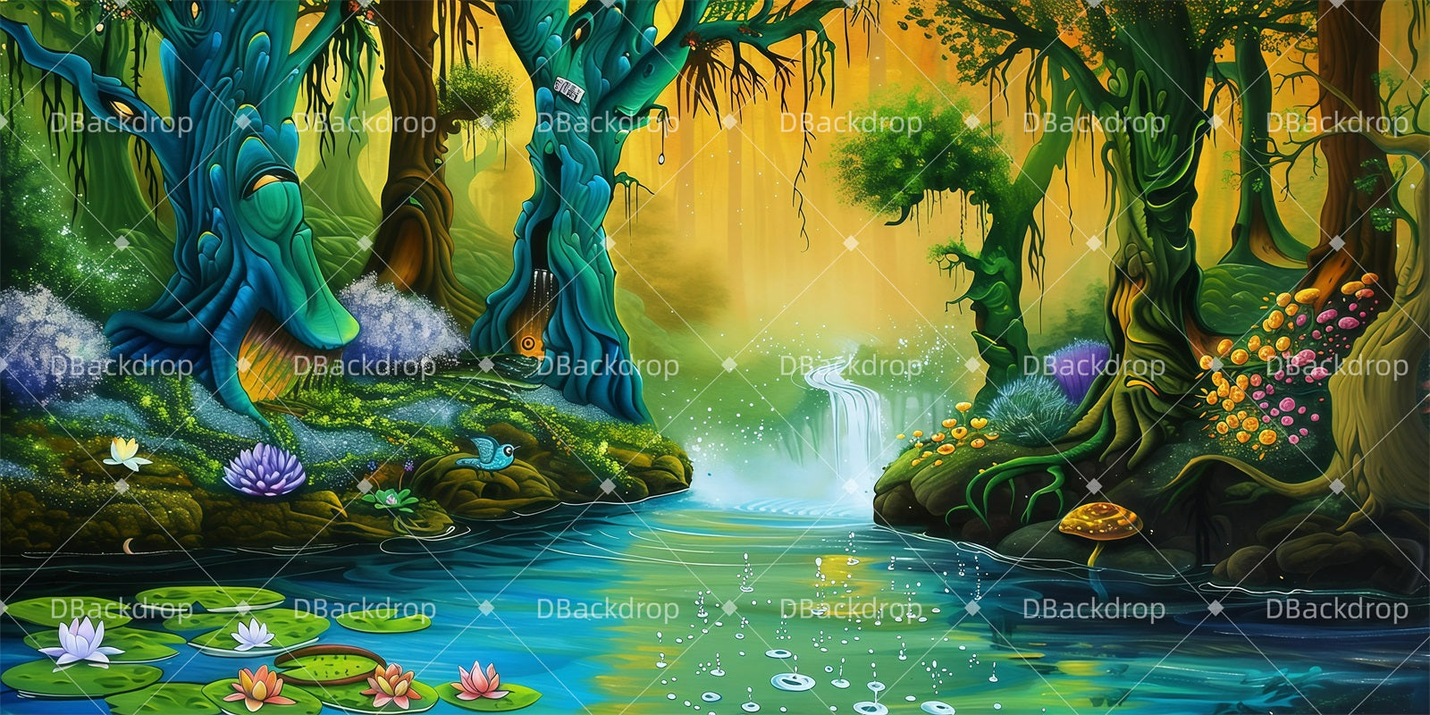 School Play Backdrops Puck’s Mischief Grove Forest Stage Backdrop UK GQ62-T15