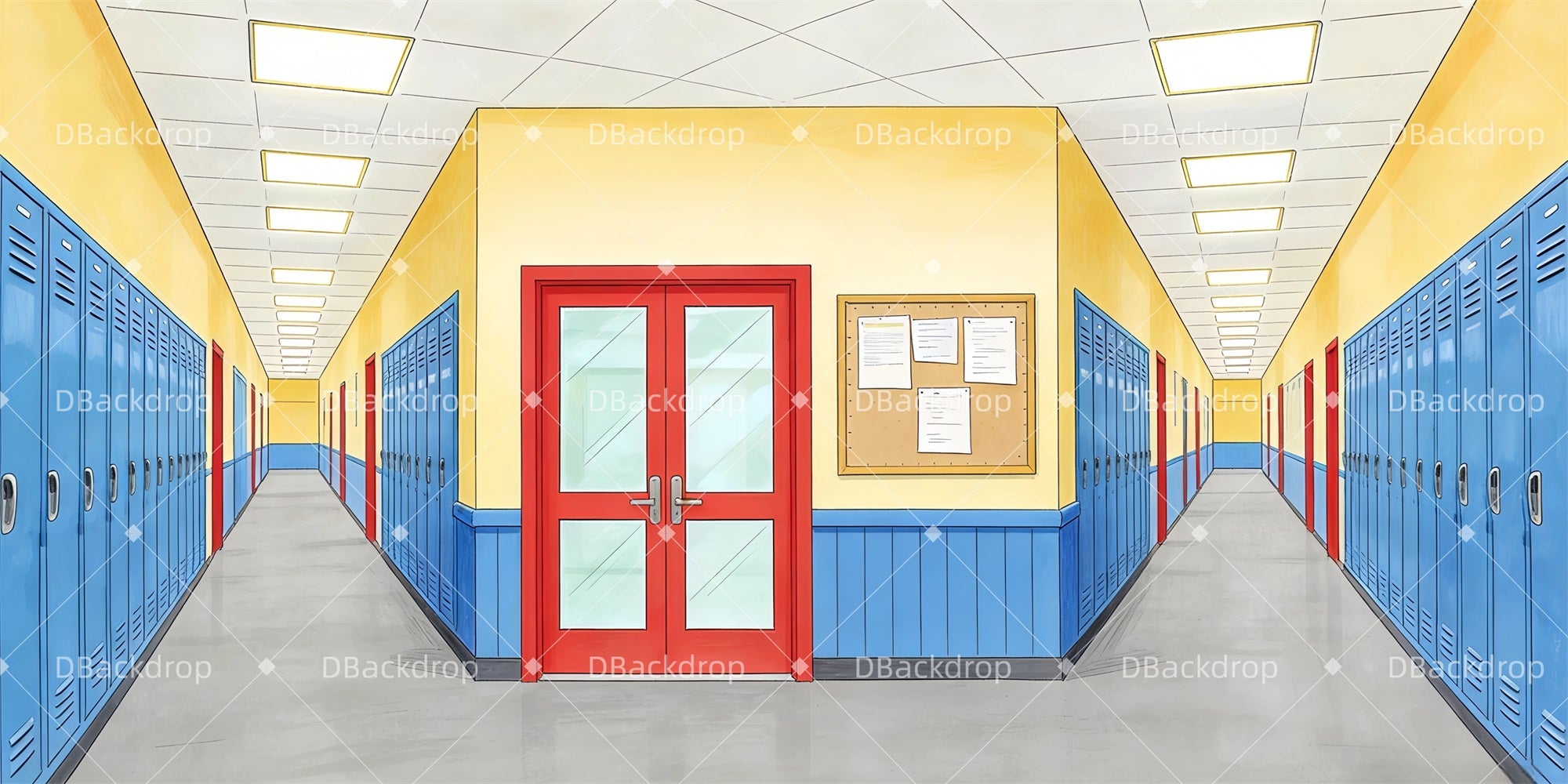 Theater Backdrop Hallway Lockers Stage Backdrop Ideas UK GQ63-T53