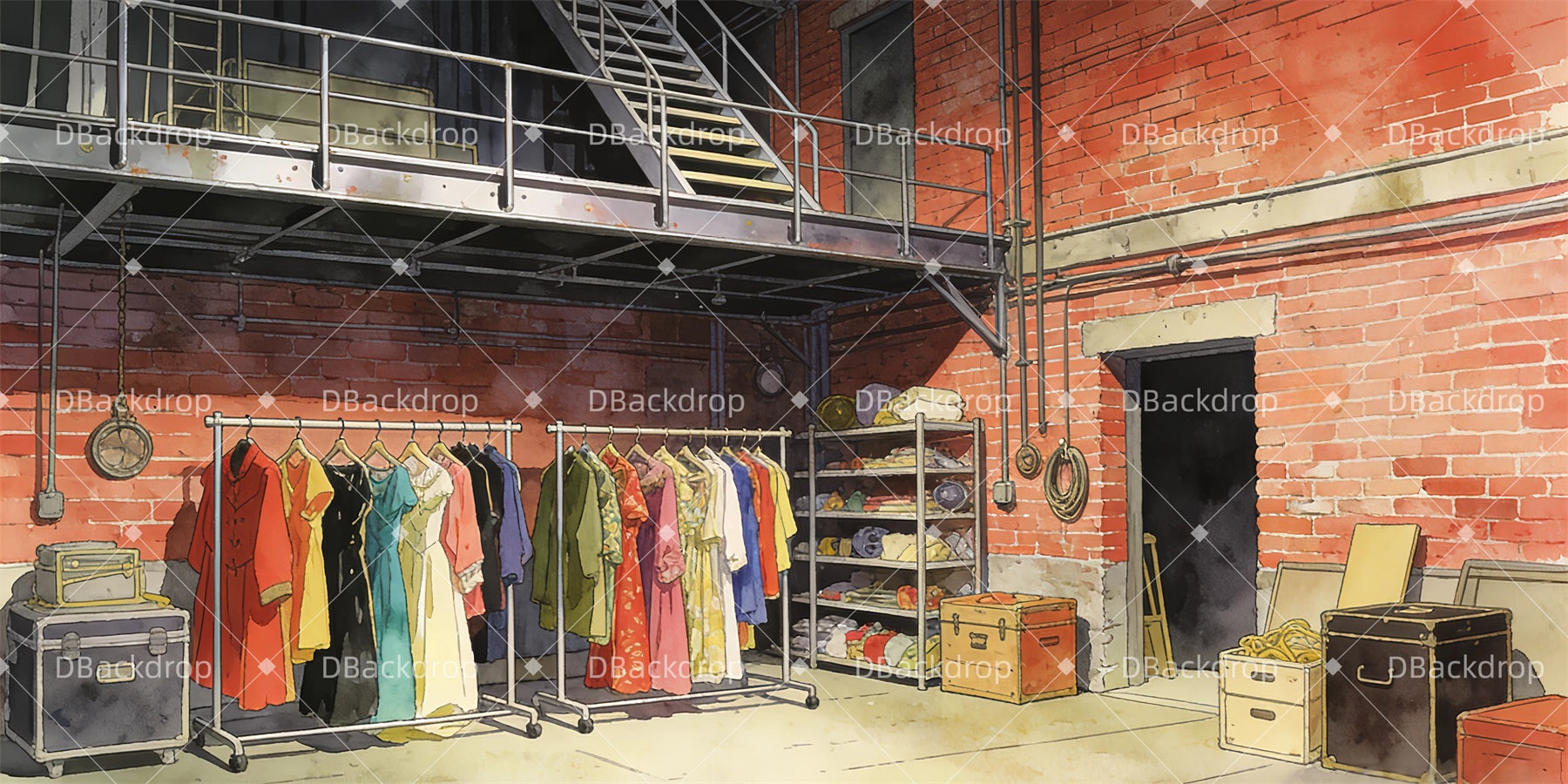 Performance Backdrop Theatre Backstage School Play Backdrops UK GQ63-T63