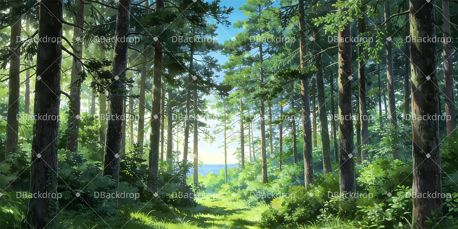 Forest Stage Backdrop Tranquil Woods Scenic Backdrops UK GQ63-T79