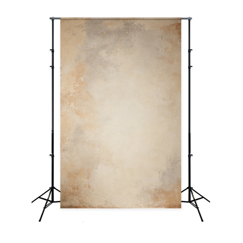 Limewash Backdrop Warm Beige Distressed Stucco Texture Portrait Backdrops UK GQ64-31