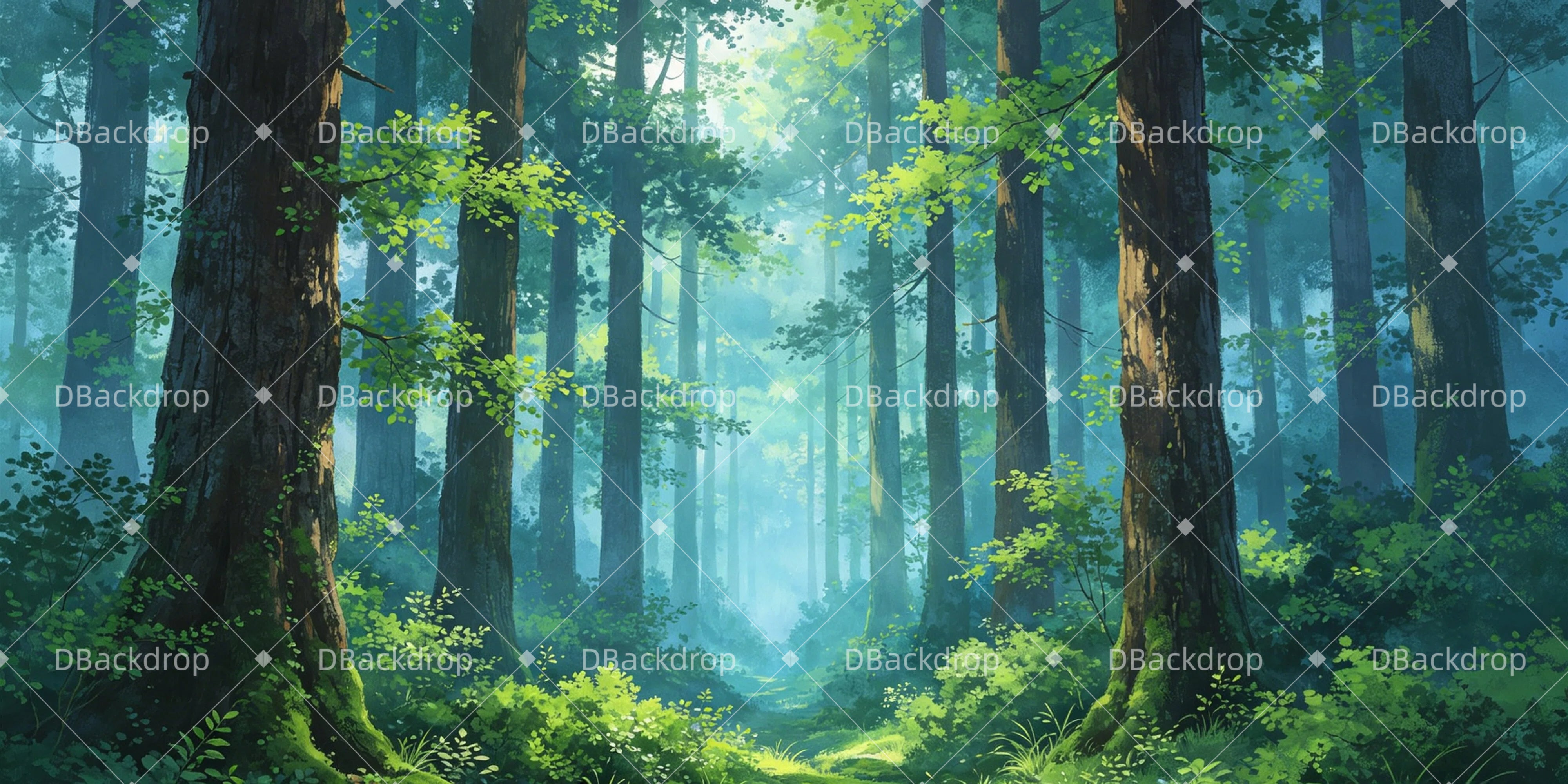 Forest Stage Backdrop Dense Forest Theater Stage Backdrop UK GQ65-T2