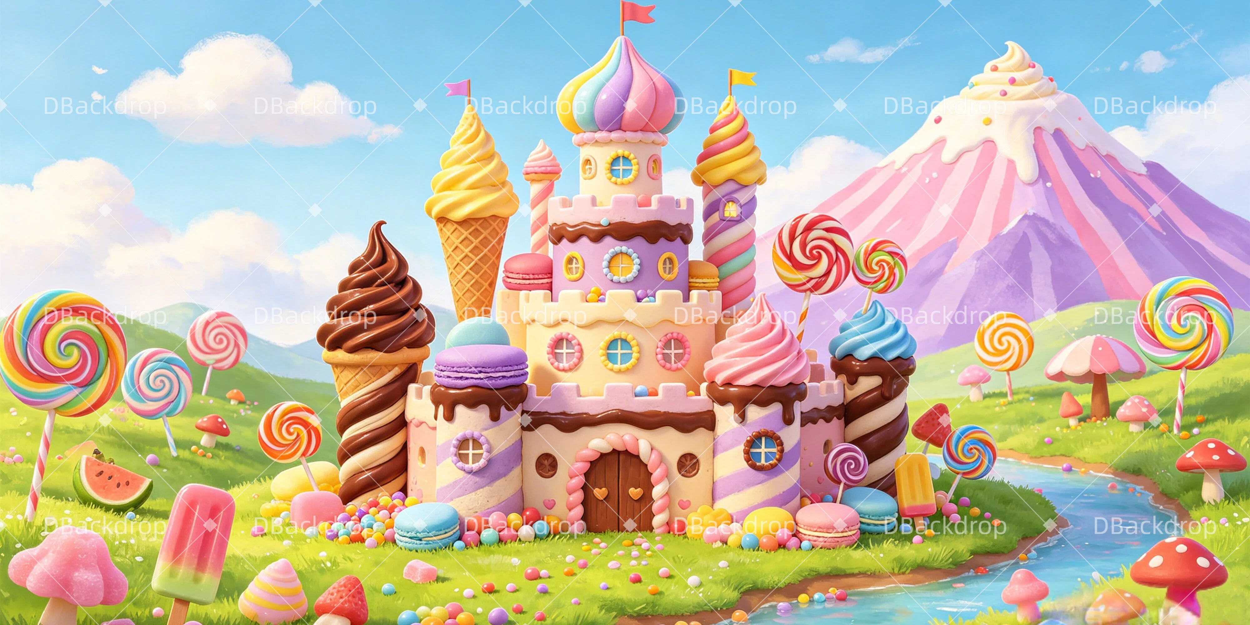 Performance Backdrop Candy Garden School Play Backdrops UK GQ65-T5