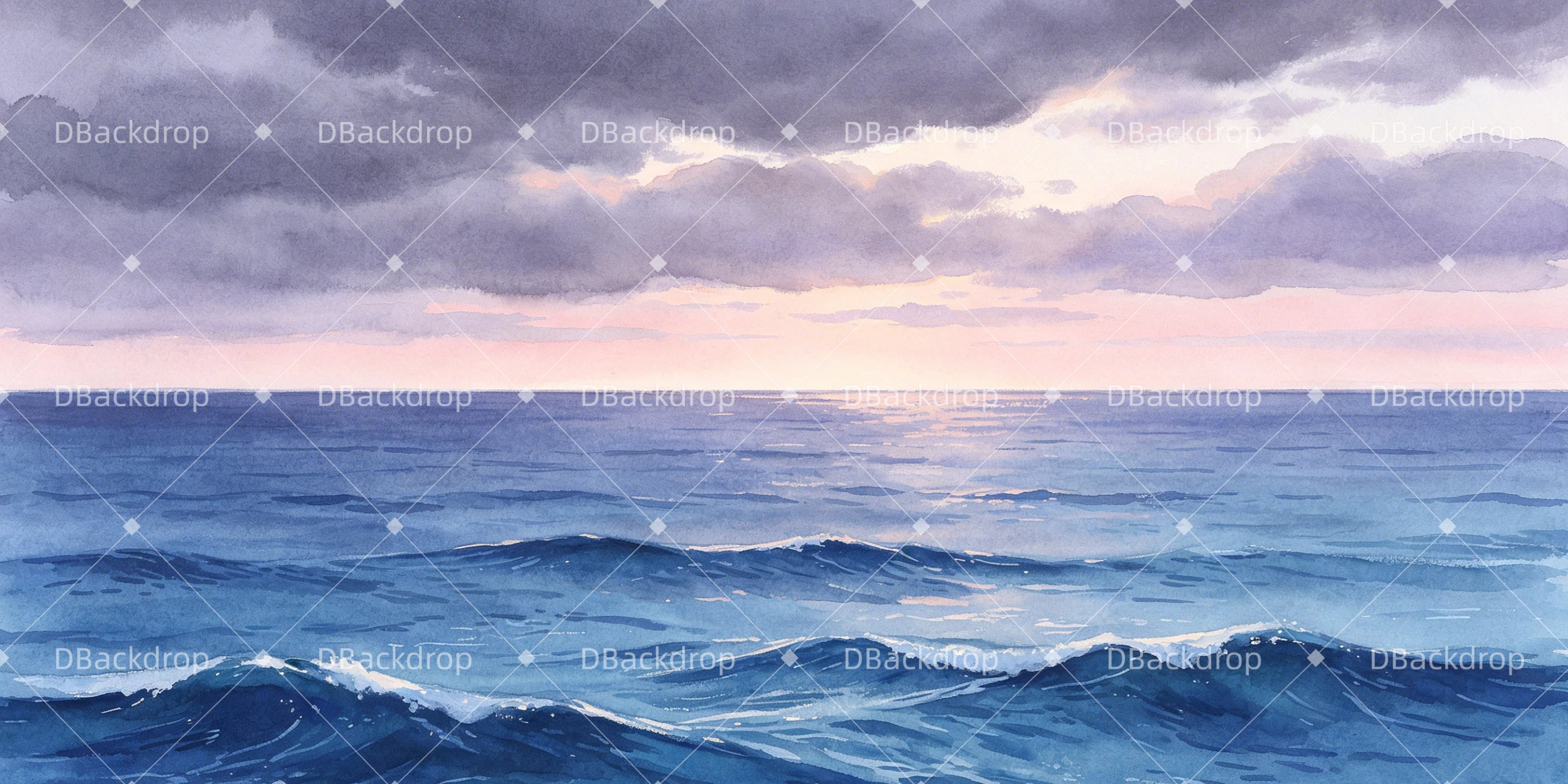 Professional Stage Backdrops Stormy Ocean Movie Theater Backdrop UK GQ65-T68