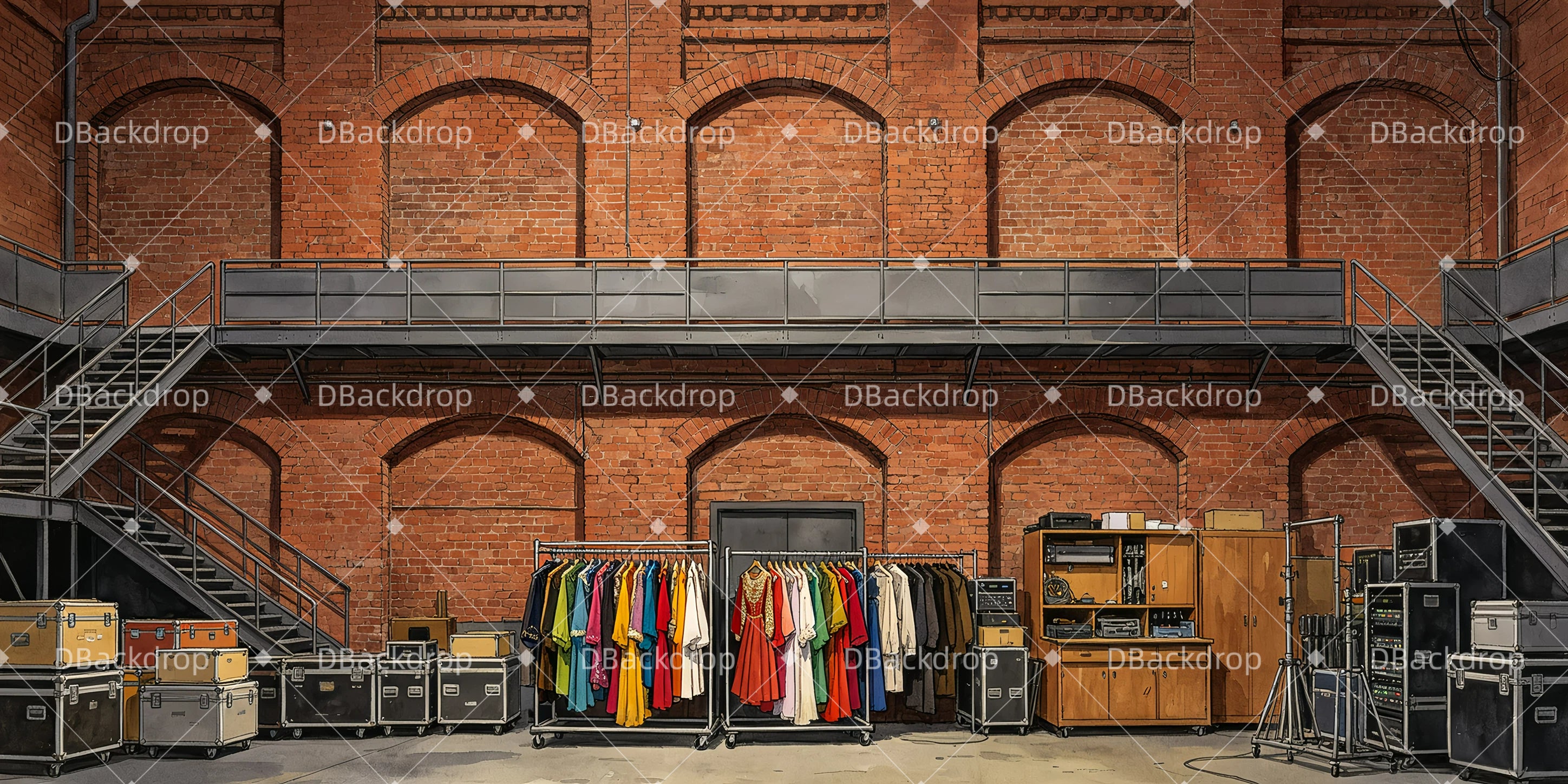 Theater Backdrops Backstage Area Stage Backdrops For Sale UK GQ65-T73